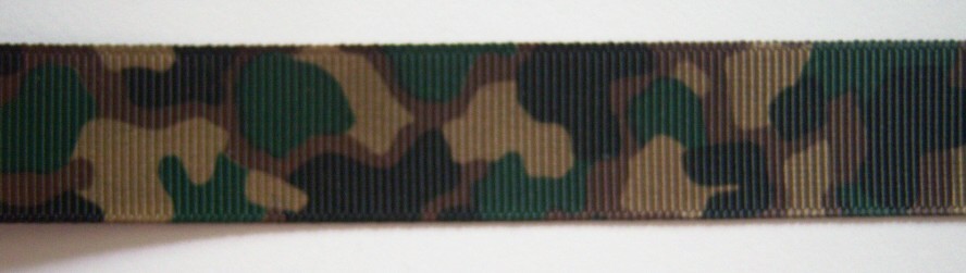 Camoflage 15/16" Grosgrain Ribbon