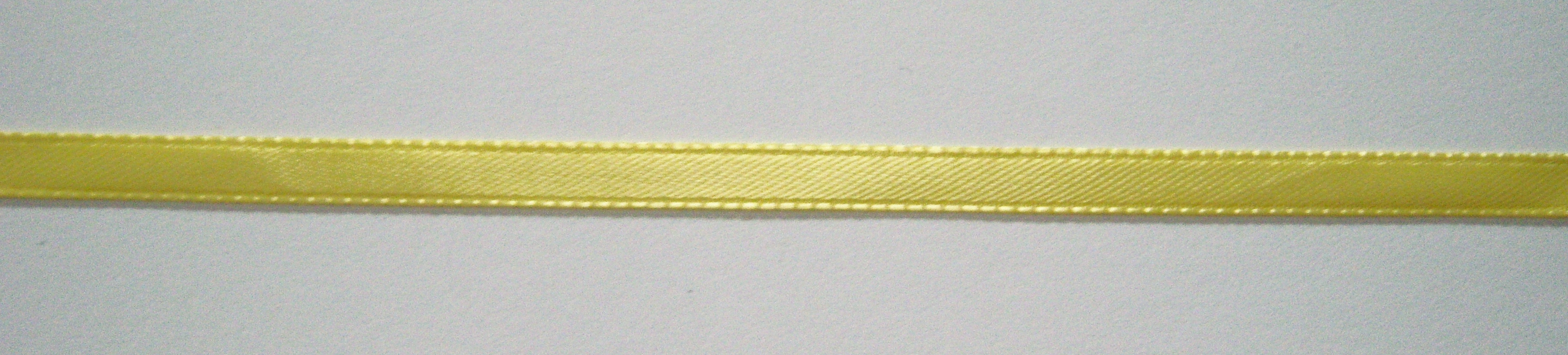 Yellow 1/4" Single Faced Satin Ribbon
