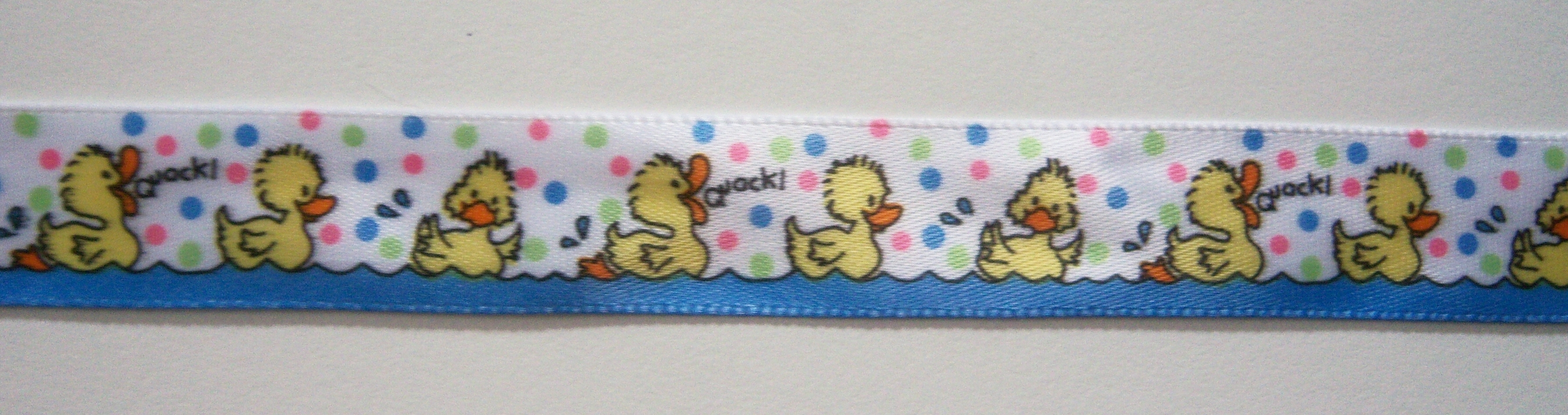 White Ducks 5/8" Satin Ribbon