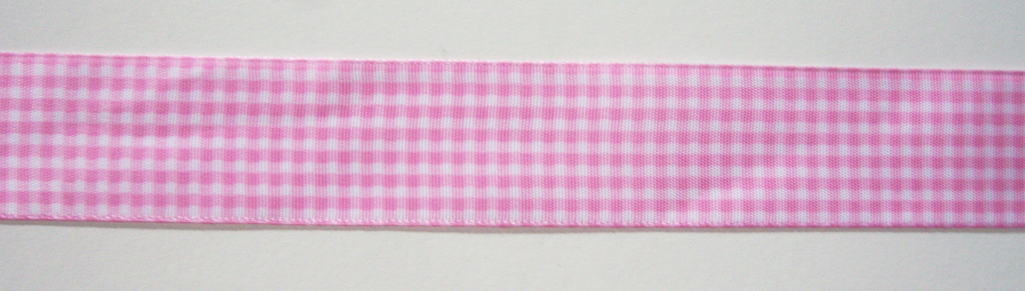Pink/White Satin 15/16" Ribbon
