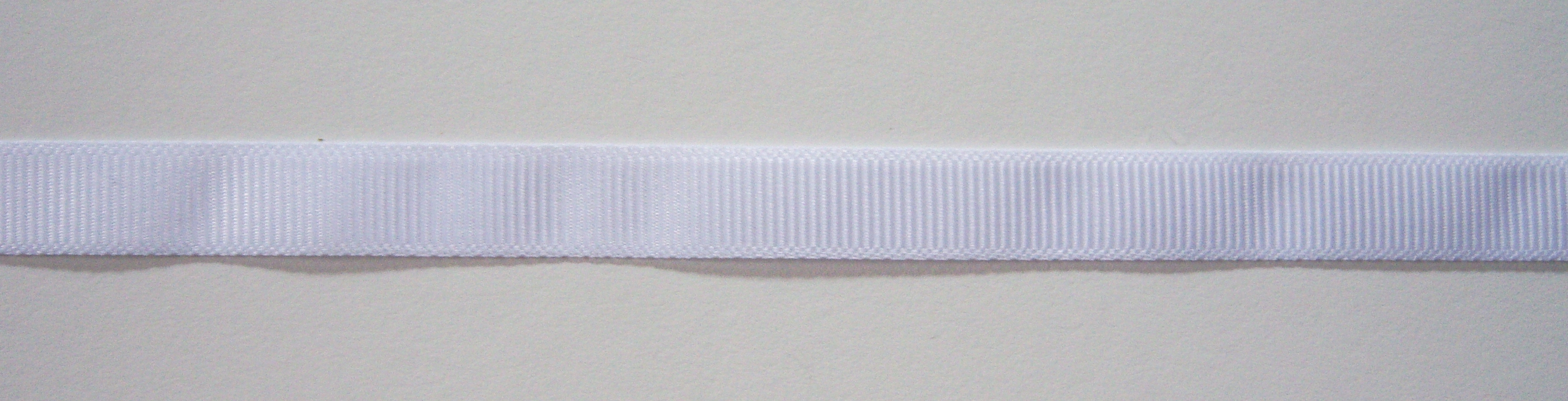 White 3/8" Grosgrain Ribbon