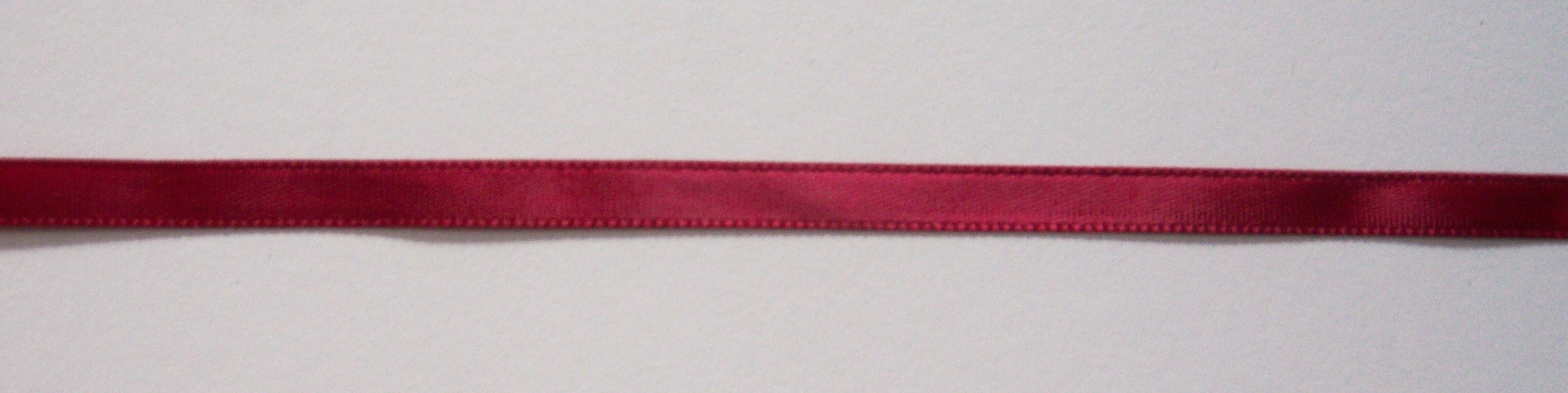 Wine 1/4" Single Faced Satin Ribbon