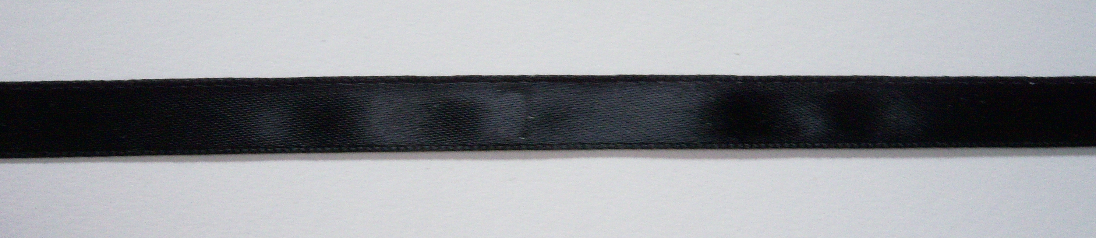 Black 3/8" Single Faced Satin Ribbon