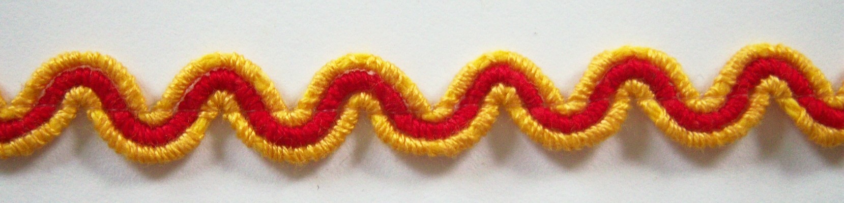 Lemon/Red 3/8" Wavy Braid