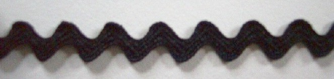 Black 1/4" Rick Rack