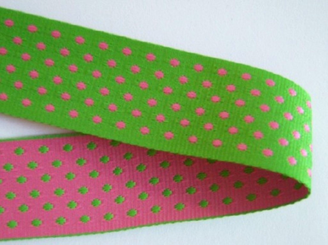 Apple/Hot Pink 1 1/2" Confetti Ribbon