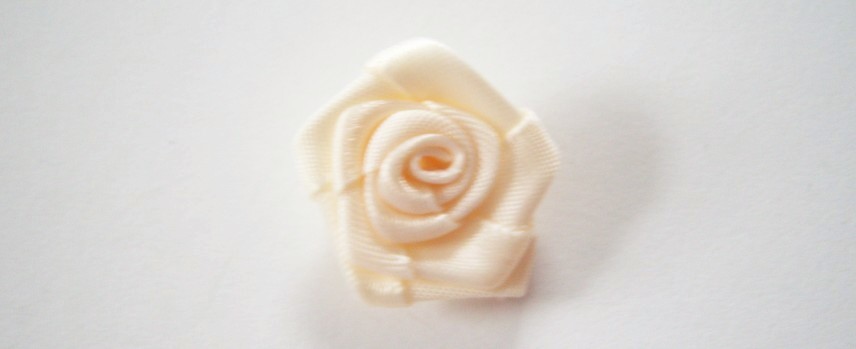 Ivory 7/8" Satin Rose