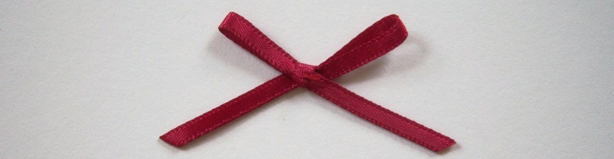 Wine Satin Bow