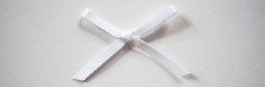 White Satin Bow