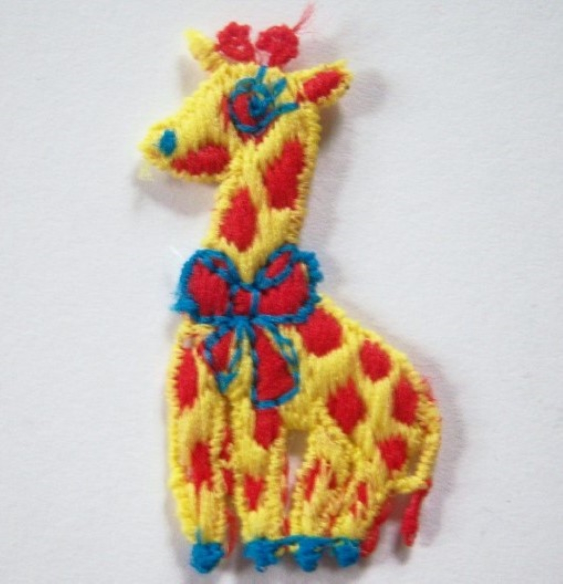 Yellow/Red Giraffe Applique