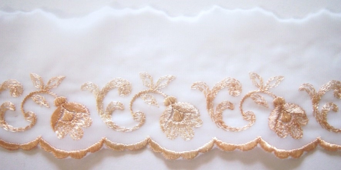 White/Beige 2 3/4" Organza