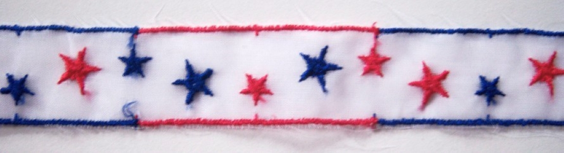 White/Red/Royal Stars Trim