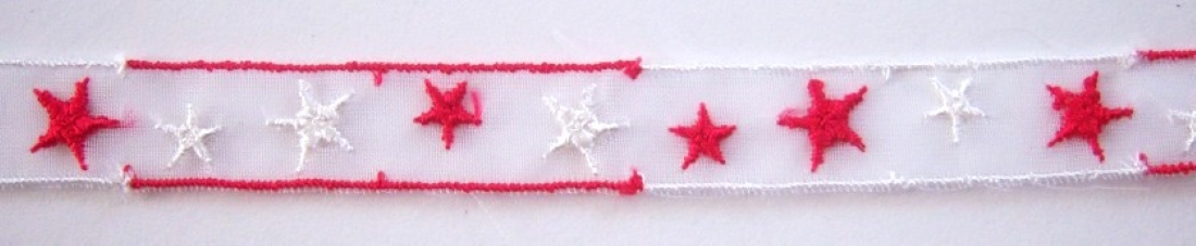 White/Red Stars Trim