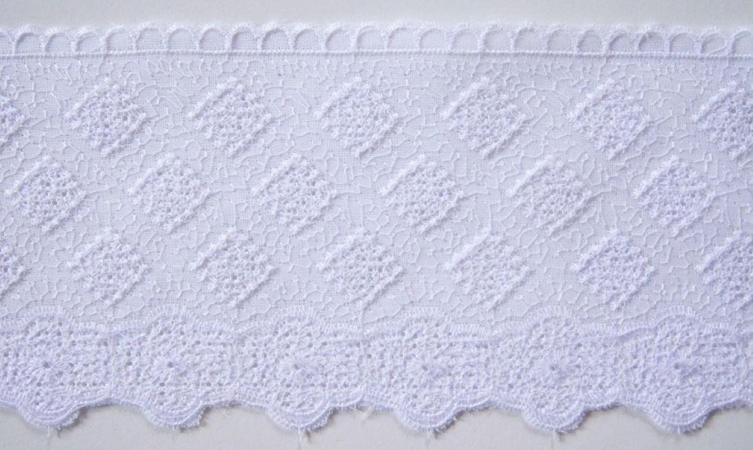 White 3 1/4" Eyelet Lace