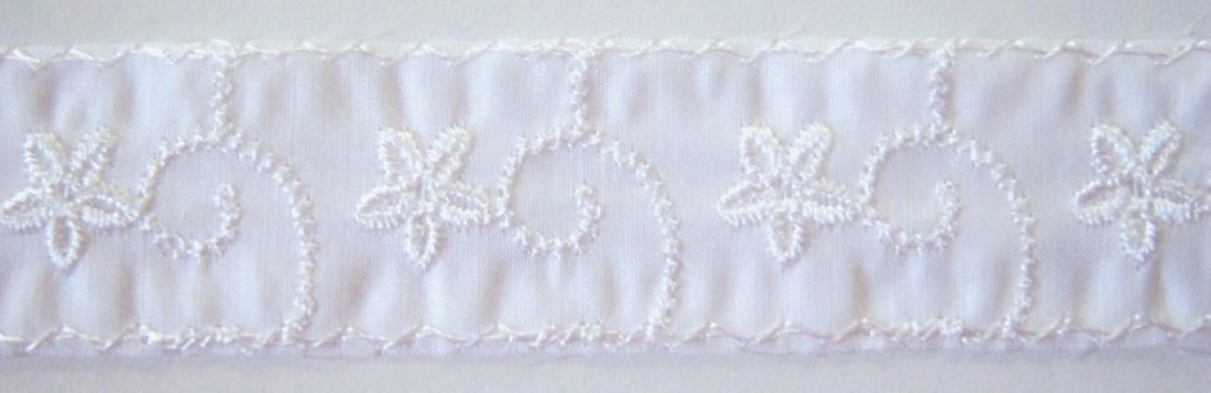 White 7/8" Taffeta