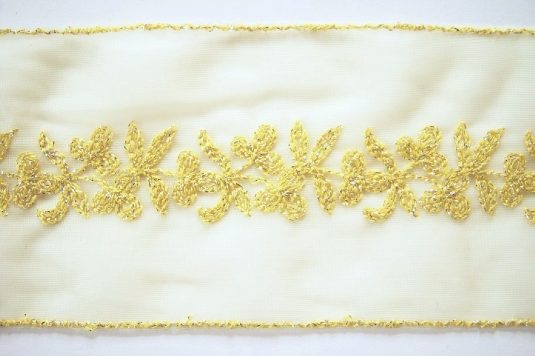 Yellow/Silver 3 3/4" Double Tricot