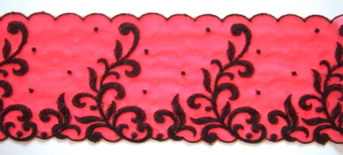Red/Black 3 3/4" Tricot