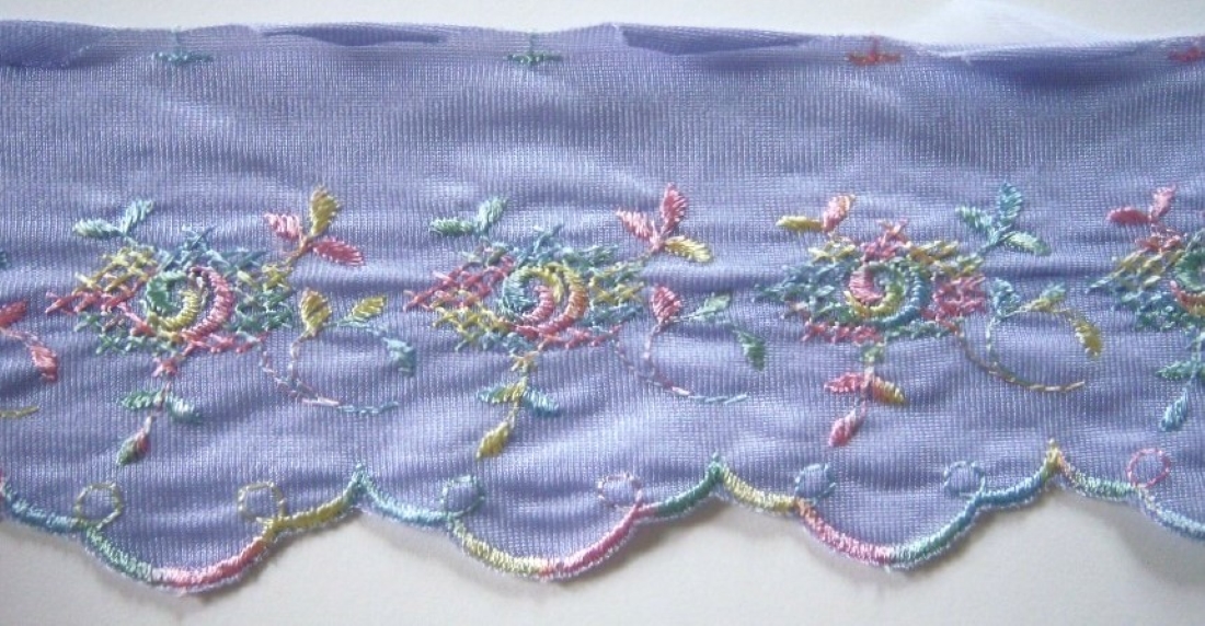 Iris/Pastel 3 1/2" Embr. Tricot