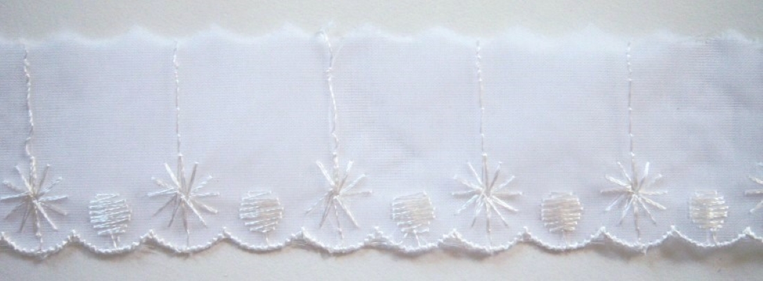 White Embroidered Organza