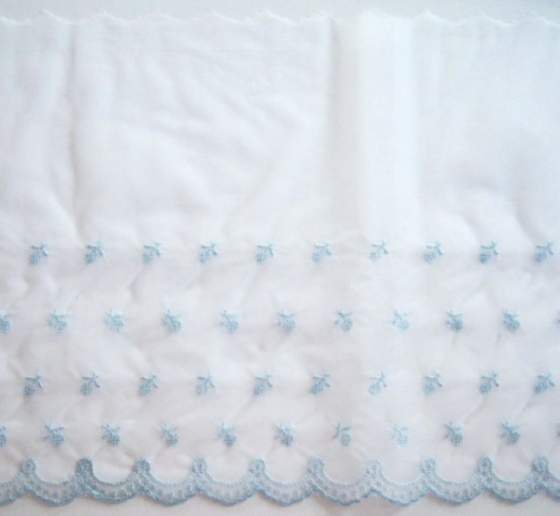White/Blue 8 1/2" Double Tricot