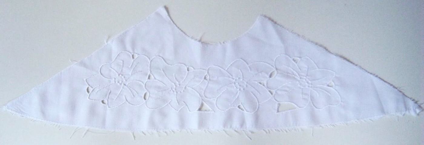 White 23" Embroidered Yoke