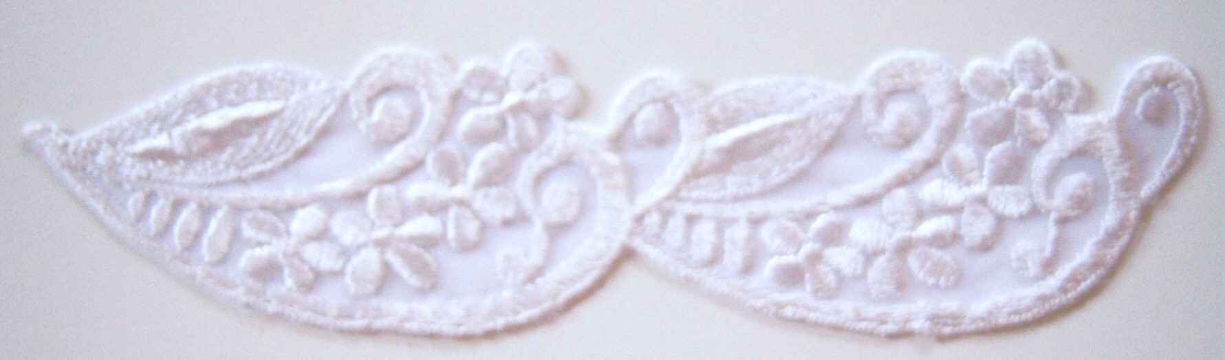 White Embroidered Organza Applique