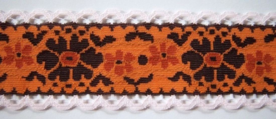 White/Sienna/Brown Lace