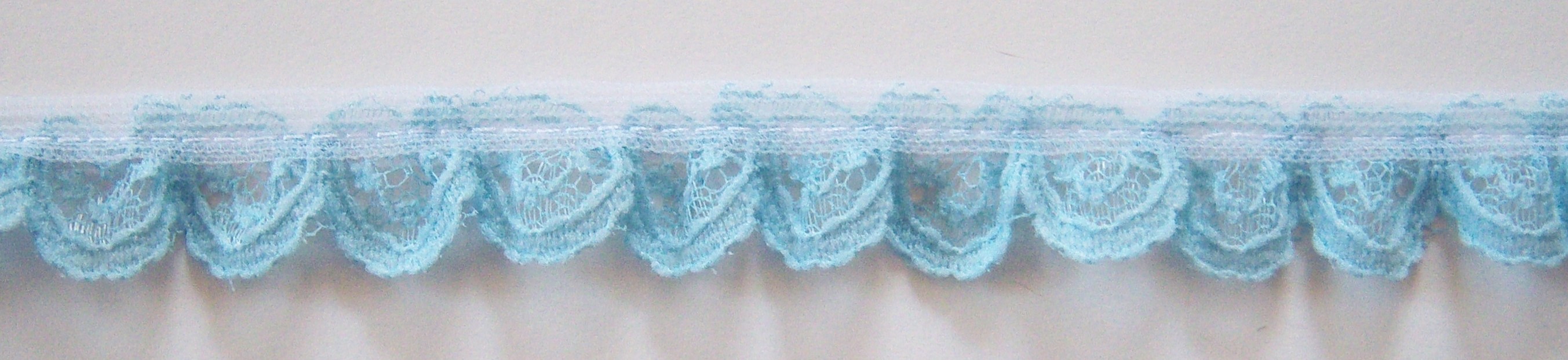 Baby Blue 5/8" Ruffled Lace