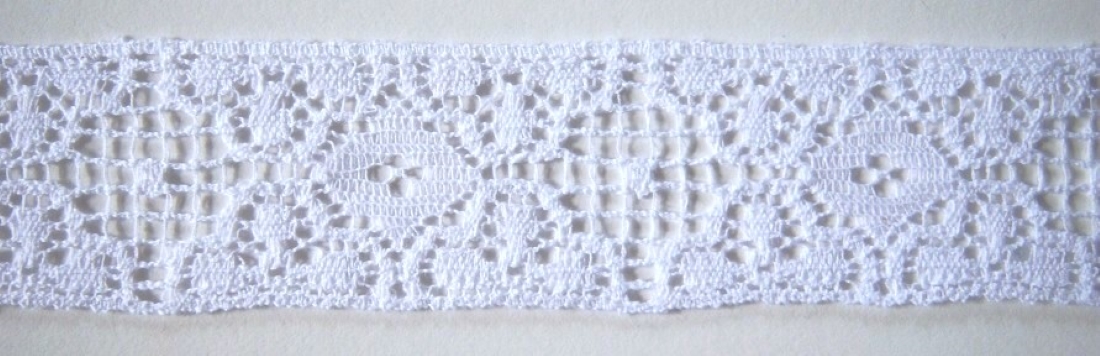 White 1 1/8 Inch Nylon Lace
