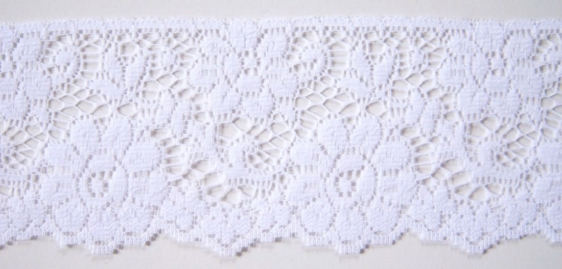 White 2 1/2" Nylon Lace