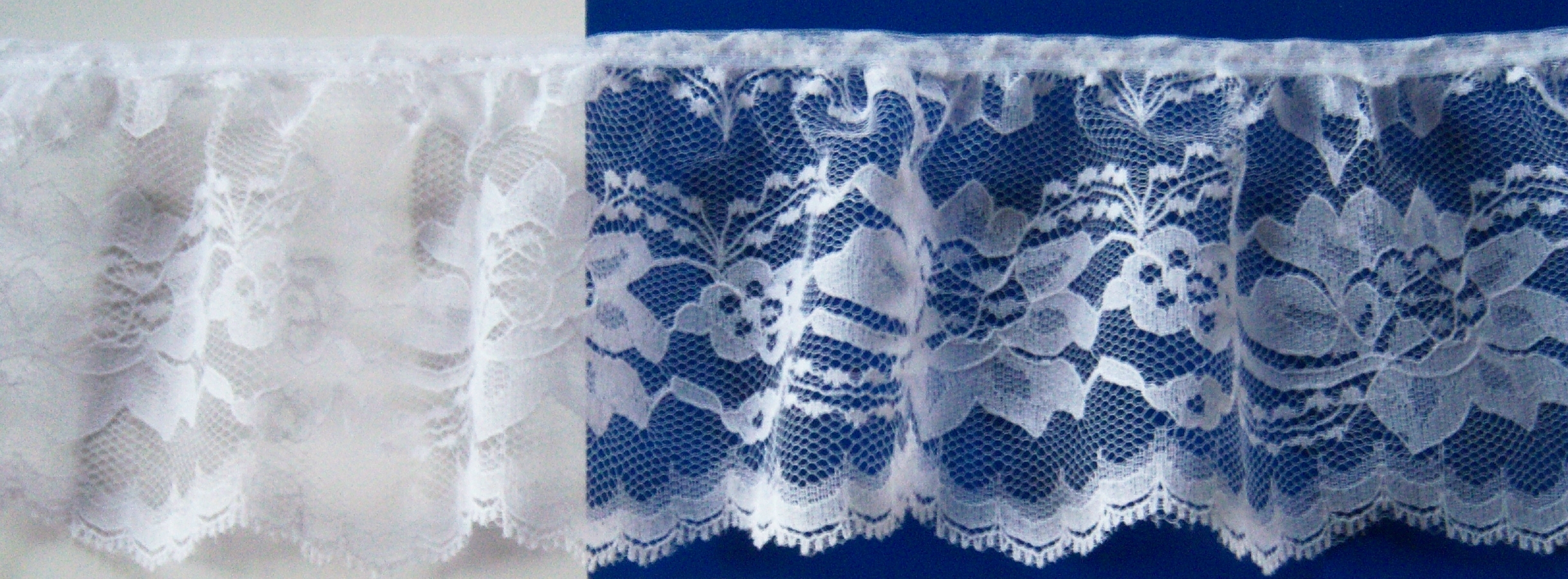 White 4" Ruffled Lace