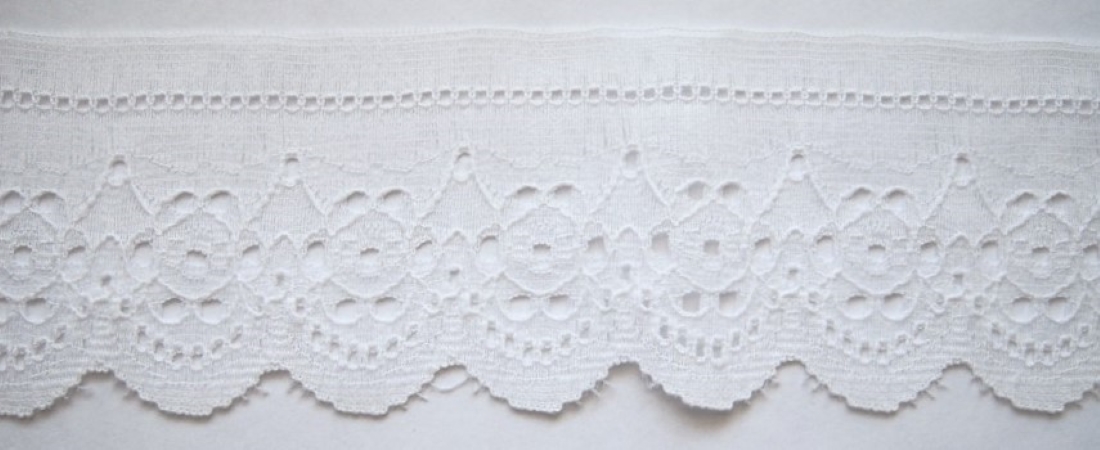 Off White Poly 2 1/4" Lace