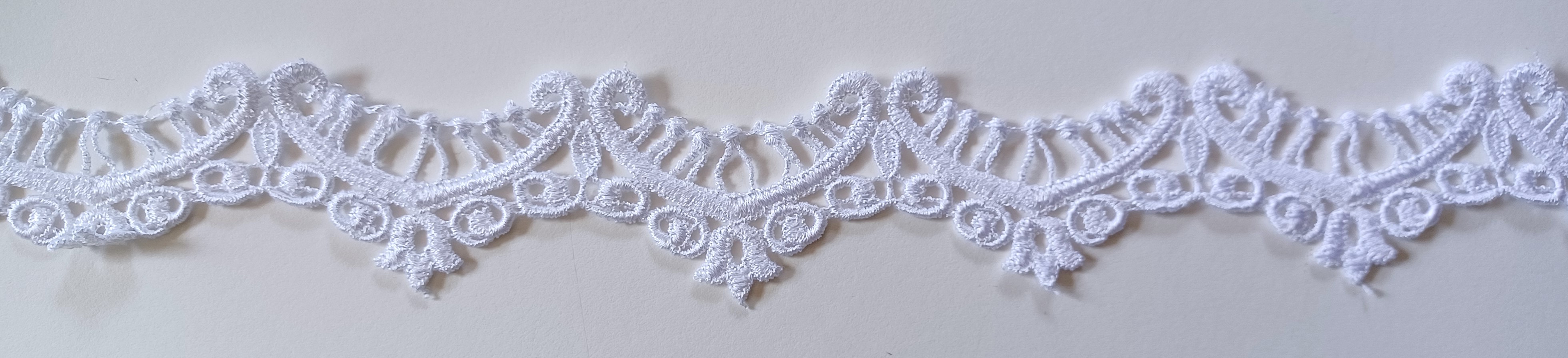 White 1 3/4" Rayon Venise Lace