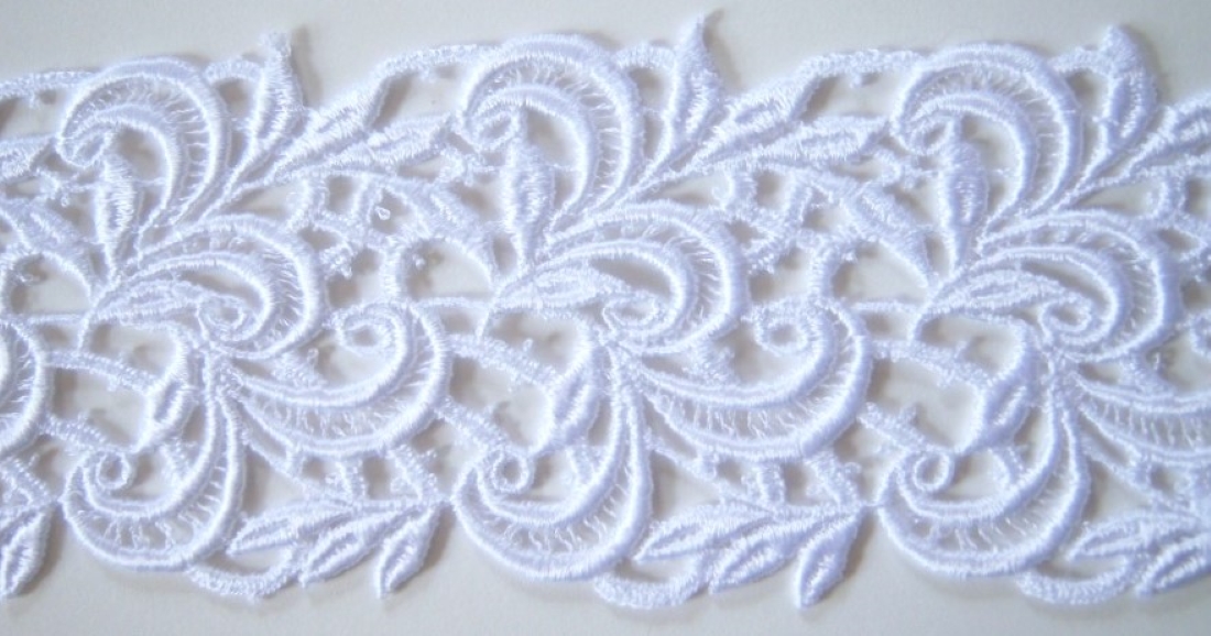 White Rayon 3" Venise Lace