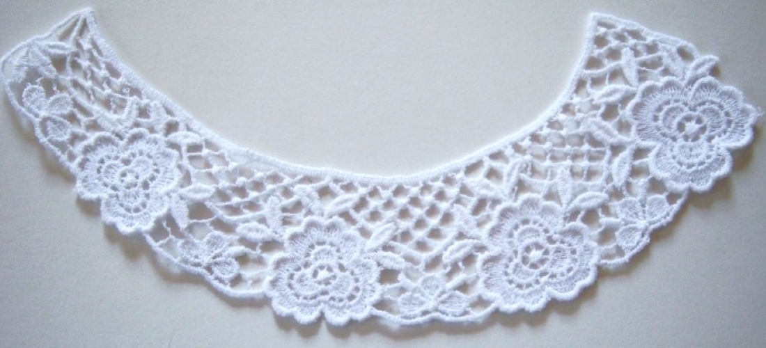 White Cotton Venise Lace Applique