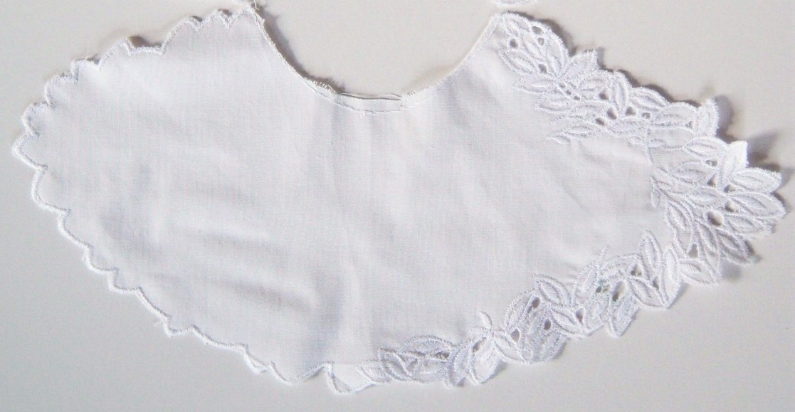 White Linen 15" Embroidered Yoke