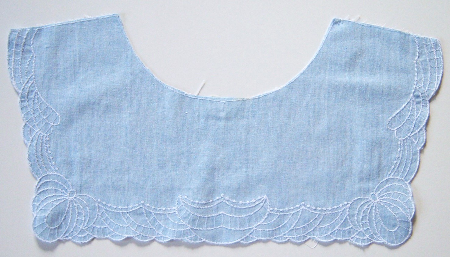 Blue Chambray/White Round Neck Yoke