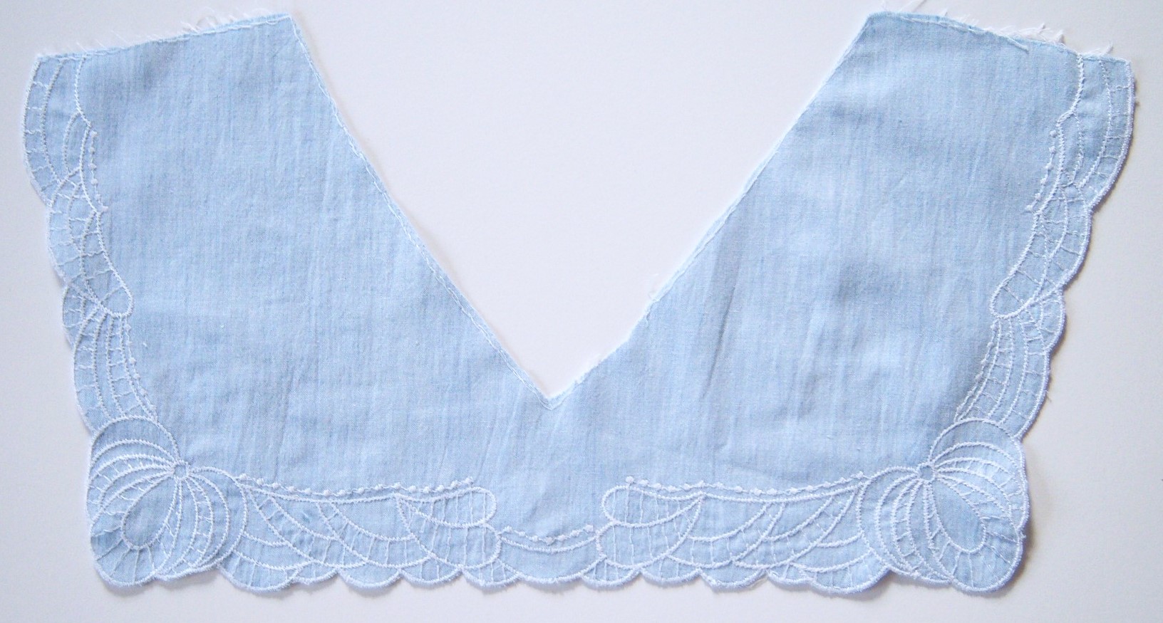 Blue Chambray/White Vee Neck Yoke