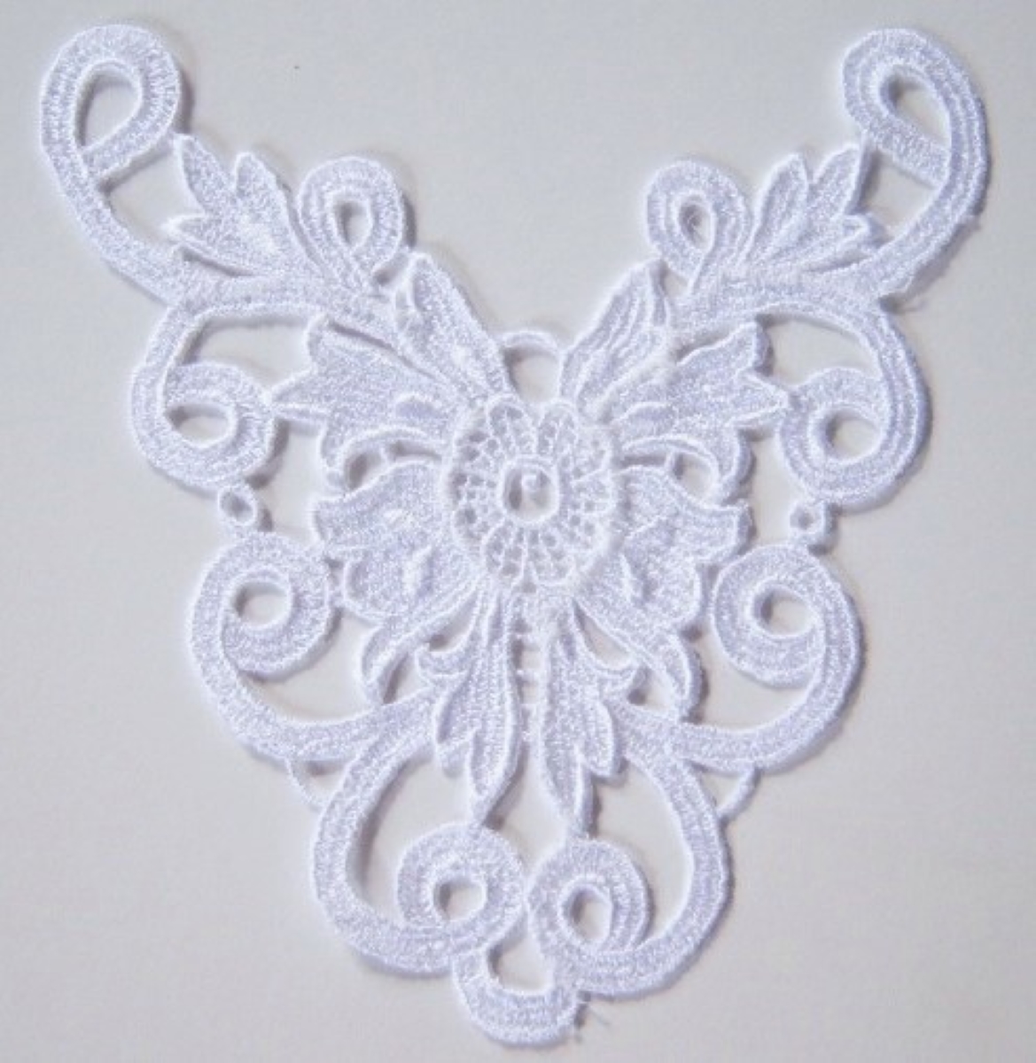 White Venise Lace 6" x 6 1/4" Yoke