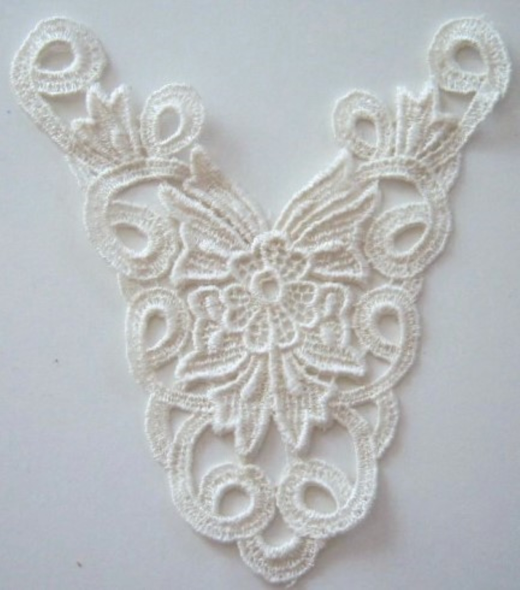 Light Ivory Venise Lace 5 1/4" x 6" Yoke