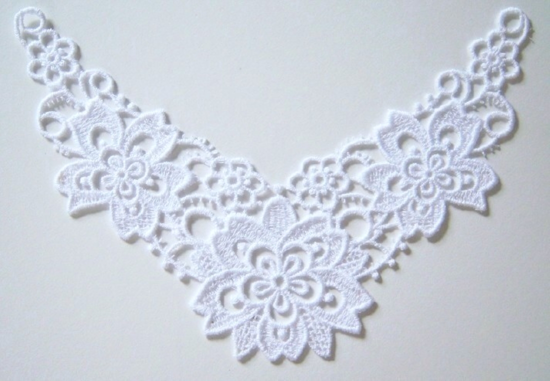 White Venise Lace 5 1/4" x 8" Yoke