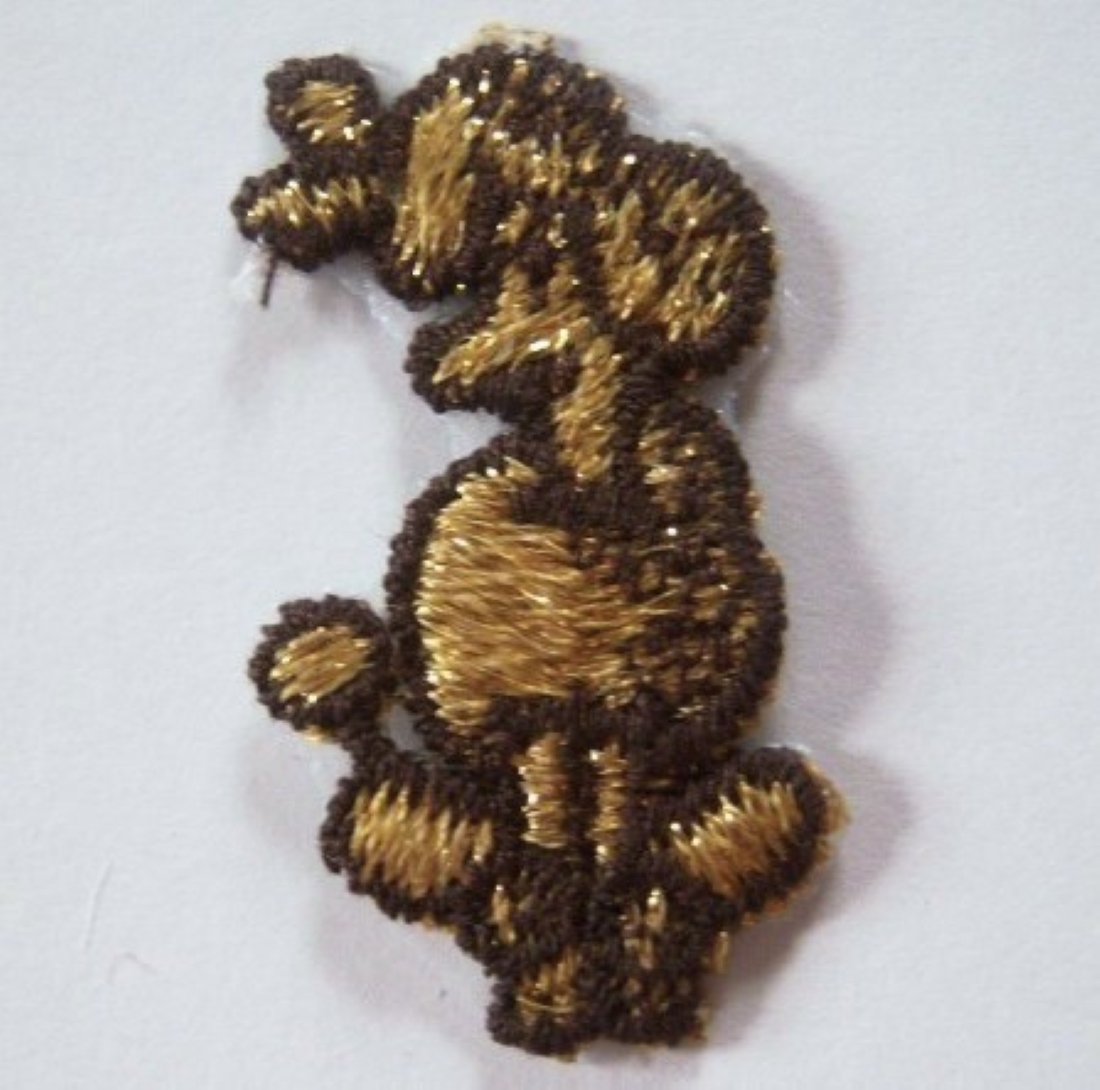 Brown/Gold Poodle Applique