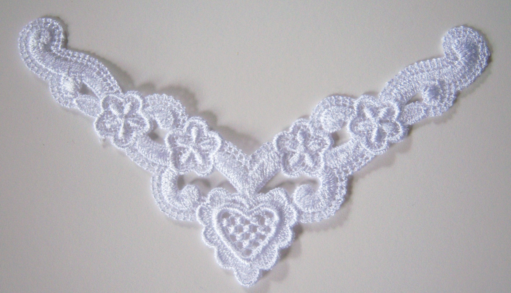 White Venise Lace 4" x 6 1/4" Yoke