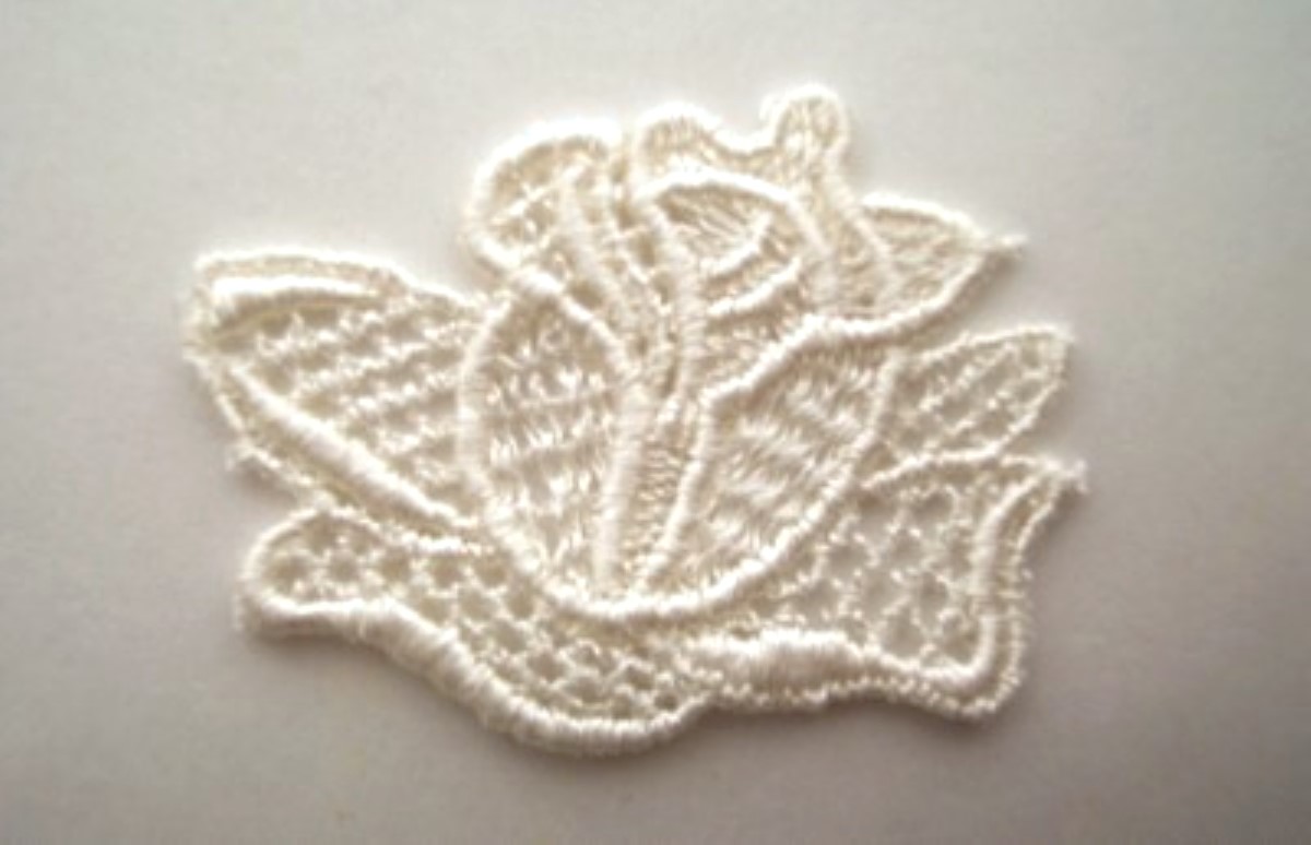 Light Ivory Rose Venise Lace Applique