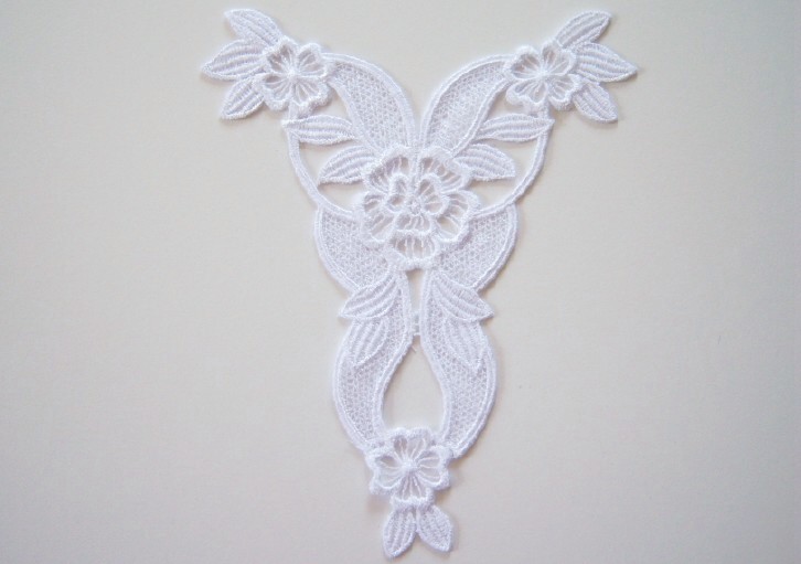 White Venise Lace 6" x 8" Yoke