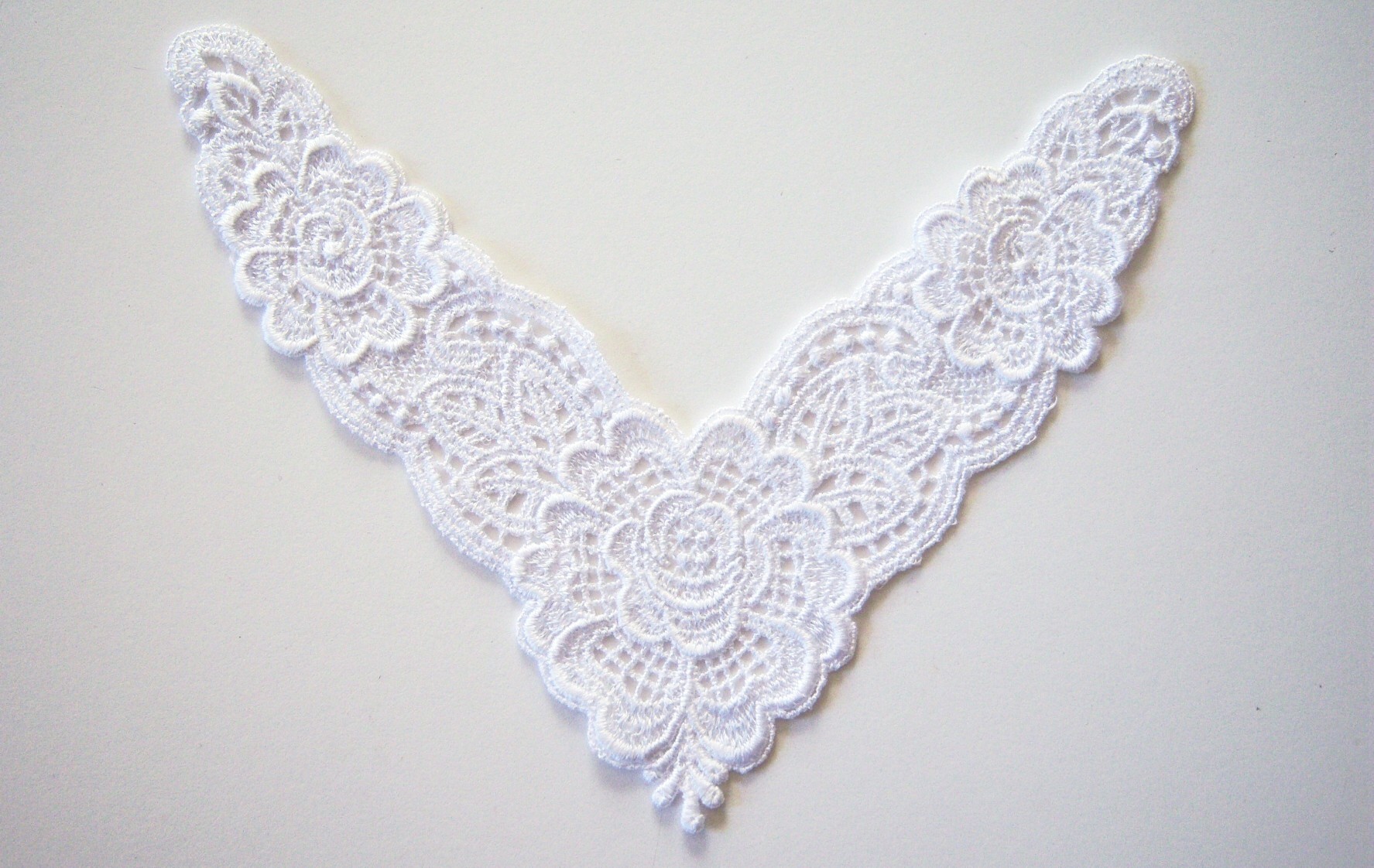 White Venise Lace 5 1/2" x 7 1/4" Yoke