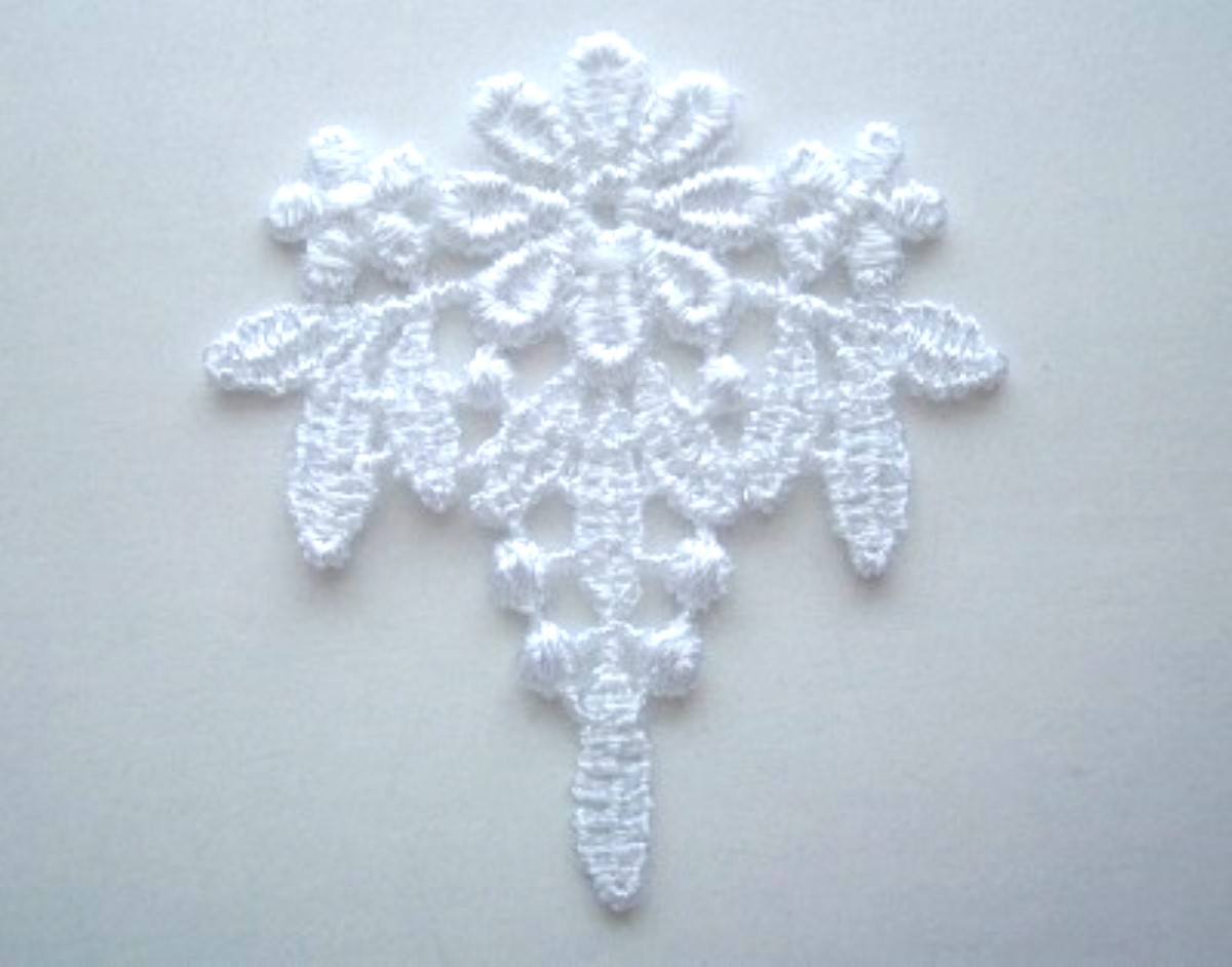 White Bouquet Venise Lace Applique