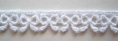 White 1/2" Bows Venise Lace