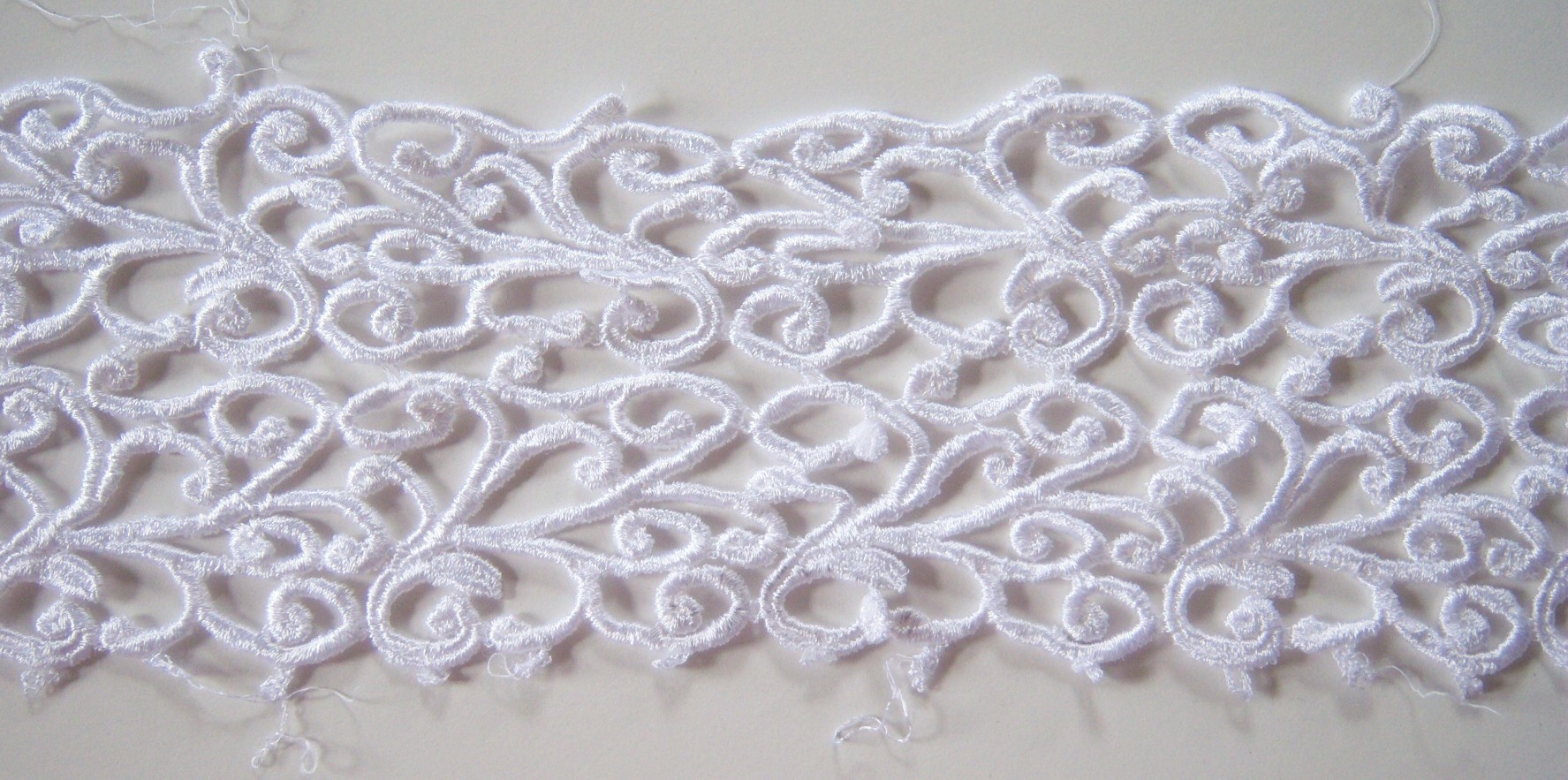 White Rayon 3 3/4" Venise Lace