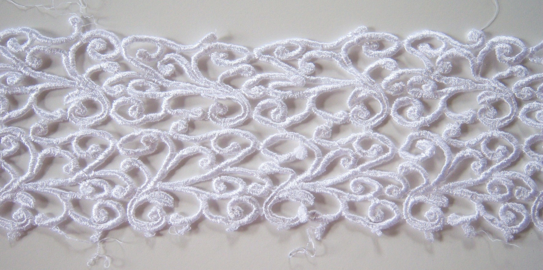 White Rayon 3 3/4" Venise Lace